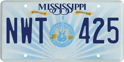 MS license plate NWT425