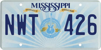 MS license plate NWT426