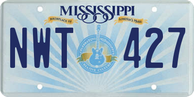 MS license plate NWT427