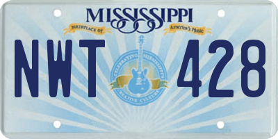 MS license plate NWT428