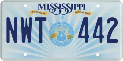 MS license plate NWT442