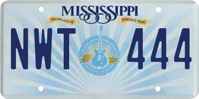 MS license plate NWT444