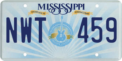 MS license plate NWT459