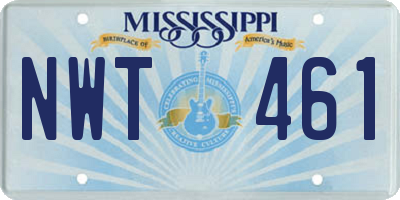 MS license plate NWT461