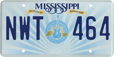 MS license plate NWT464