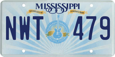 MS license plate NWT479