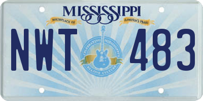 MS license plate NWT483