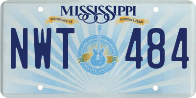 MS license plate NWT484