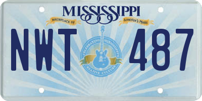 MS license plate NWT487