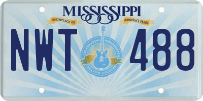 MS license plate NWT488