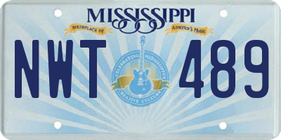 MS license plate NWT489