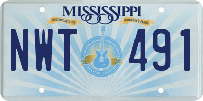 MS license plate NWT491