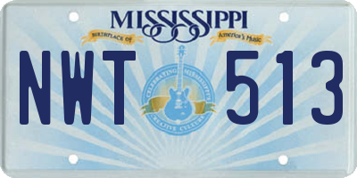 MS license plate NWT513