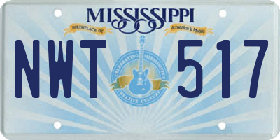 MS license plate NWT517