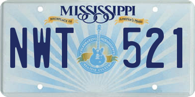 MS license plate NWT521
