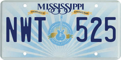 MS license plate NWT525