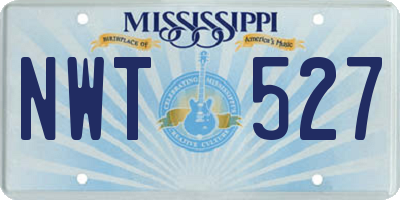 MS license plate NWT527