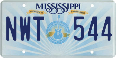 MS license plate NWT544