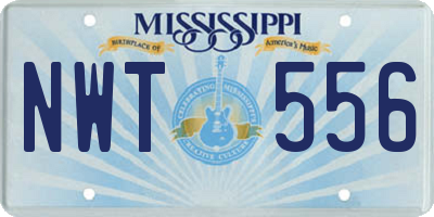 MS license plate NWT556