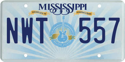MS license plate NWT557