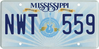 MS license plate NWT559