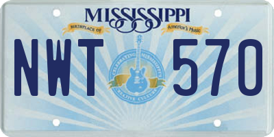 MS license plate NWT570