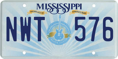 MS license plate NWT576