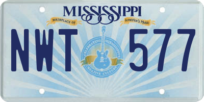 MS license plate NWT577