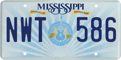 MS license plate NWT586