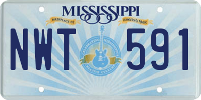 MS license plate NWT591