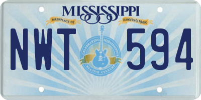 MS license plate NWT594
