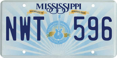 MS license plate NWT596