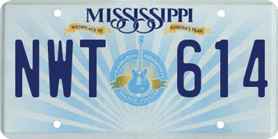 MS license plate NWT614