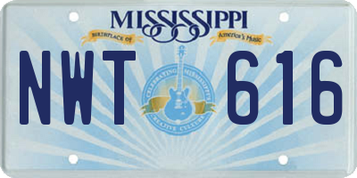 MS license plate NWT616