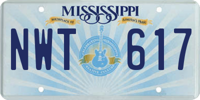 MS license plate NWT617
