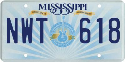 MS license plate NWT618