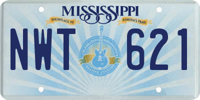 MS license plate NWT621