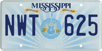 MS license plate NWT625