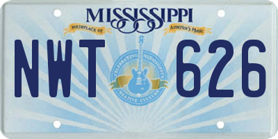 MS license plate NWT626