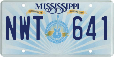 MS license plate NWT641