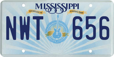 MS license plate NWT656