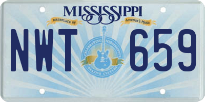 MS license plate NWT659