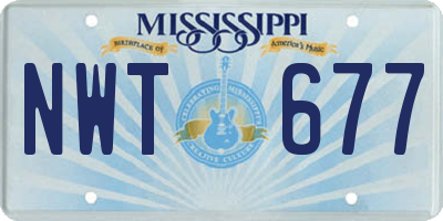 MS license plate NWT677