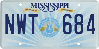 MS license plate NWT684