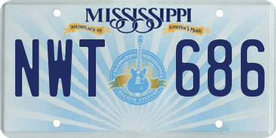 MS license plate NWT686