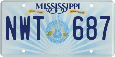 MS license plate NWT687