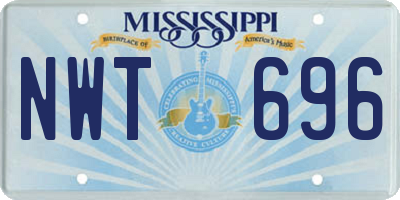 MS license plate NWT696