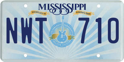MS license plate NWT710