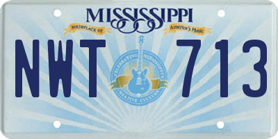 MS license plate NWT713