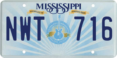 MS license plate NWT716